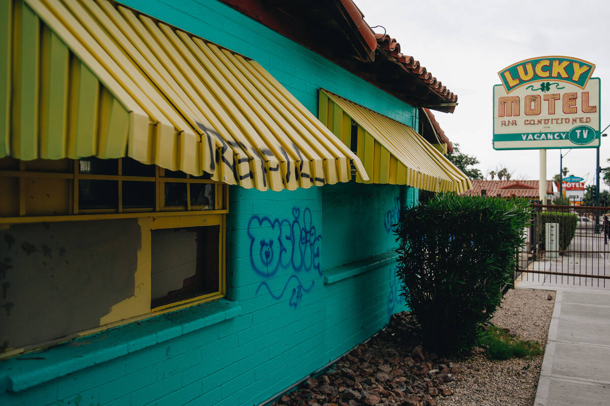 The Lucky Motel is seen on Wednesday, June 7, 2023, in Las Vegas. (Madeline Carter/Las Vegas Re ...