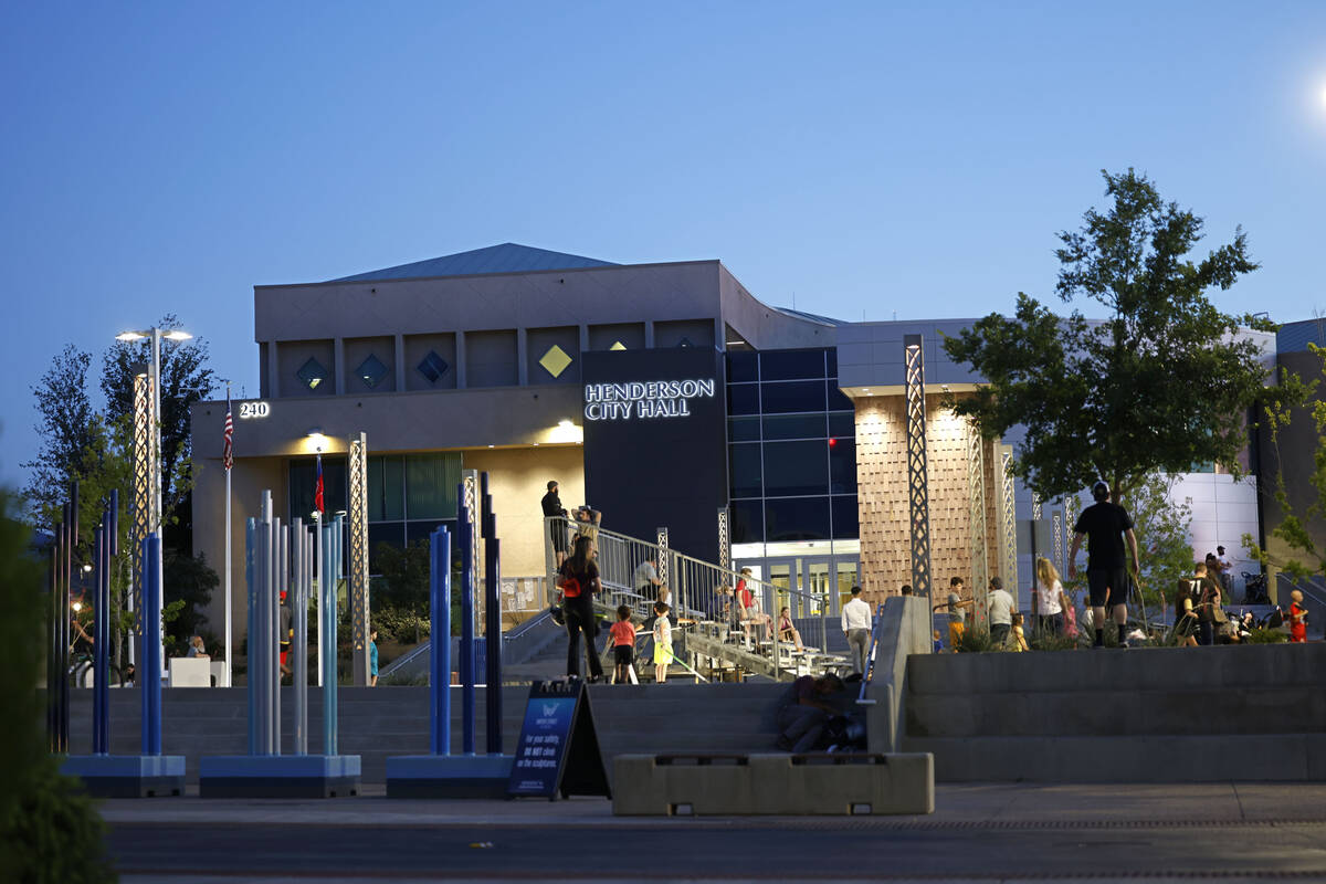 Henderson City Hall is seen, Thursday, June 8, 2023, in Henderson. (Chitose Suzuki/Las Vegas Re ...