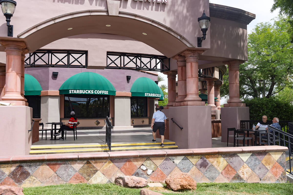 Starbucks at Summerlin’s Trails Village Center in Las Vegas, Sunday, June 11, 2023. Afte ...