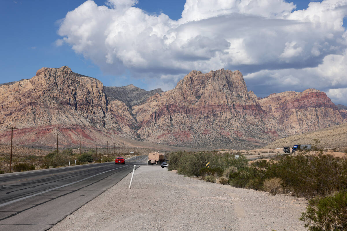 The entrance to Blue Diamond Hill Gypsum Mine near Red Rock Canyon National Conservation Area i ...