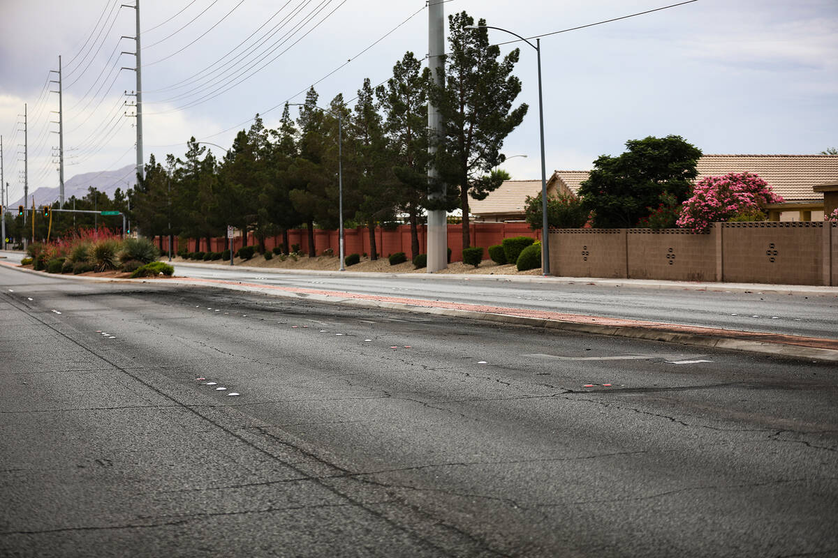 The scene where three people died in a fiery crash involving a stolen car at Carey Avenue and W ...