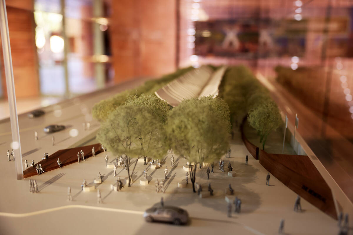 A model by Paul Murdoch Architects is on display at the Clark County Government Center in Las V ...