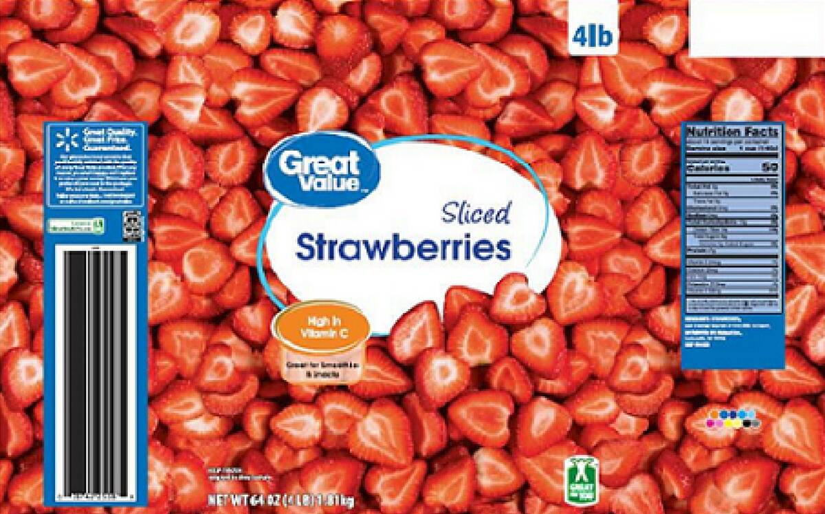 Frozen strawberries sold under Great Value and other brands are being recalled due to the risk ...