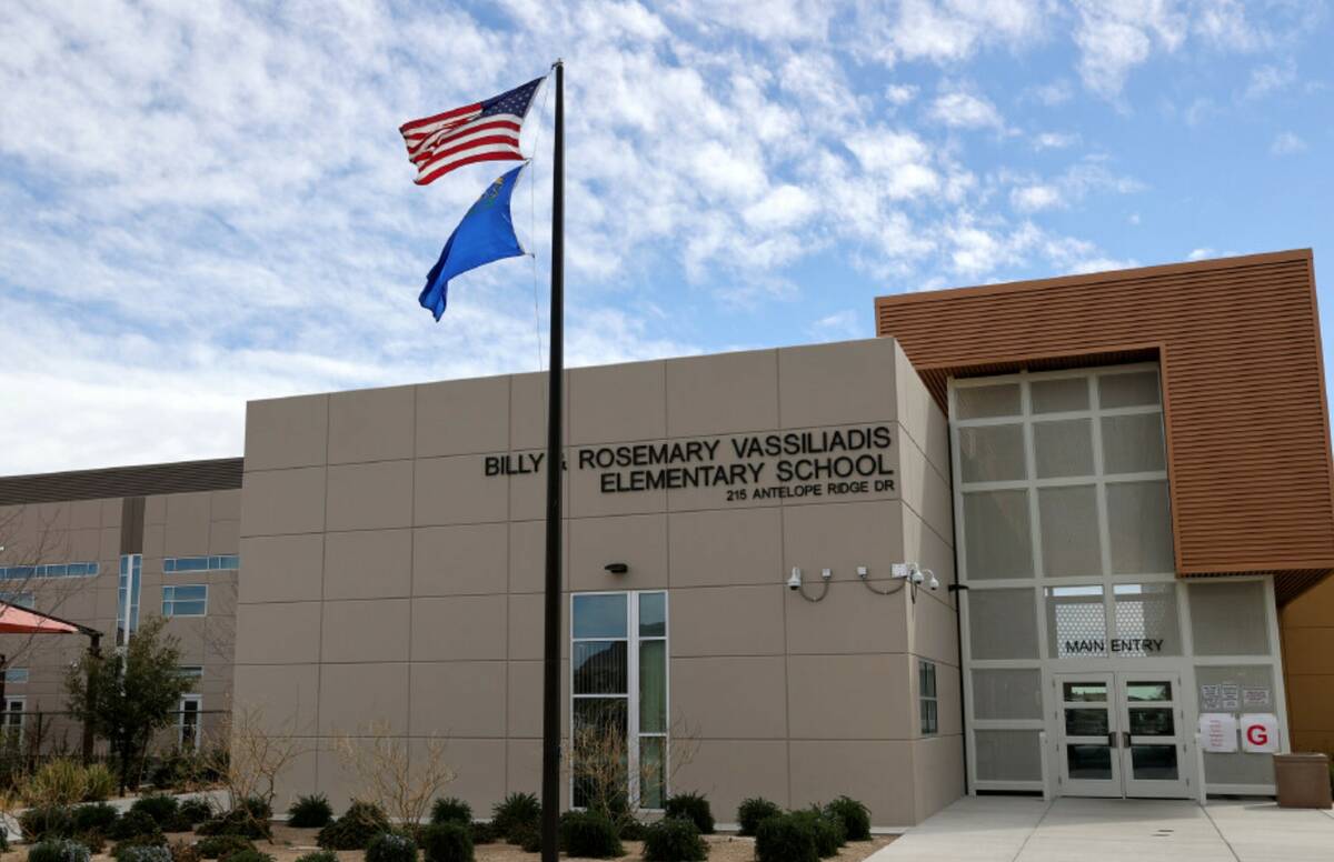 Vassiliadis Elementary School in Las Vegas, seen in March 2021. (K.M. Cannon/Las Vegas Review-J ...