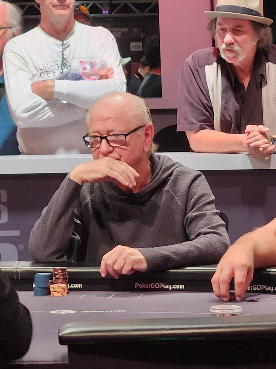 Billy Baxter competes at the final table of the World Series of Poker’s $1,000 buy-in Seniors ...