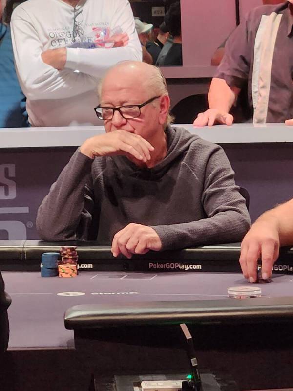 Billy Baxter competes at the final table of the World Series of Poker’s $1,000 buy-in Seniors ...