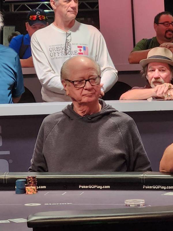 Billy Baxter competes at the final table of the World Series of Poker’s $1,000 buy-in Seniors ...