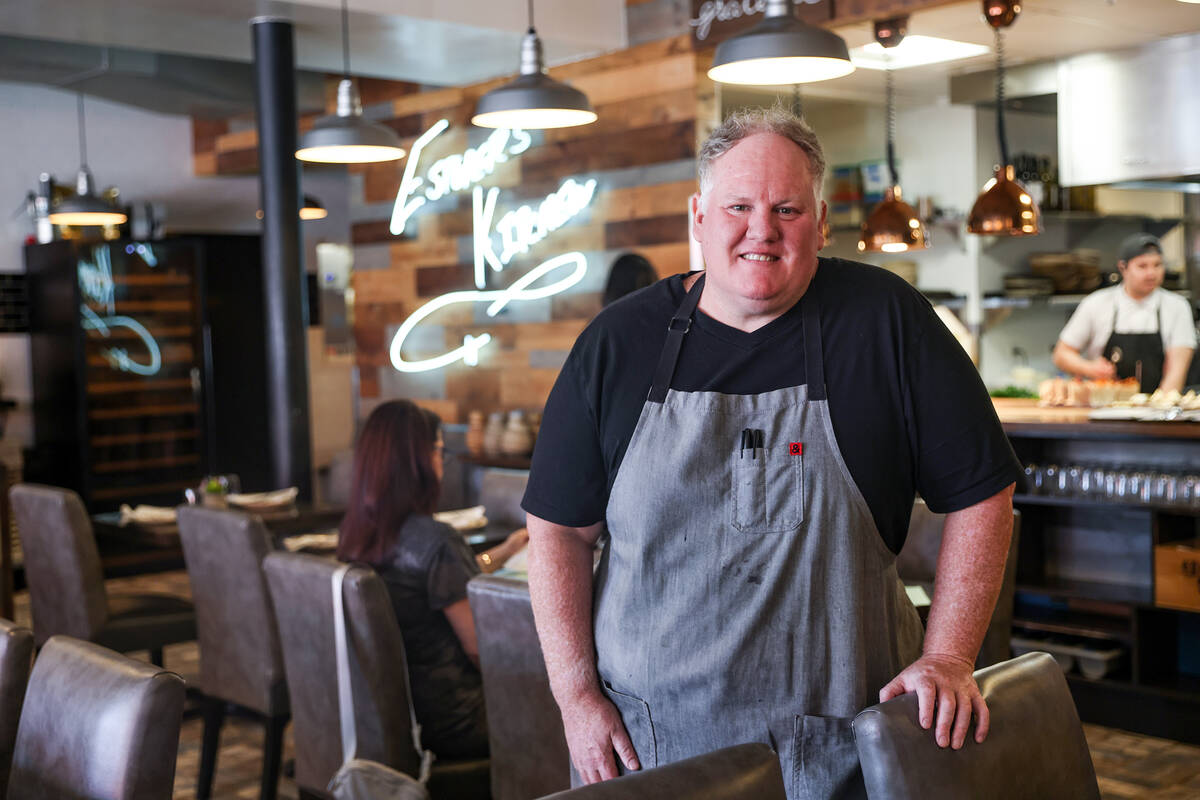 Chef-owner James Trees at Esther’s Kitchen in the Arts District in Las Vegas, Wednesday, June ...