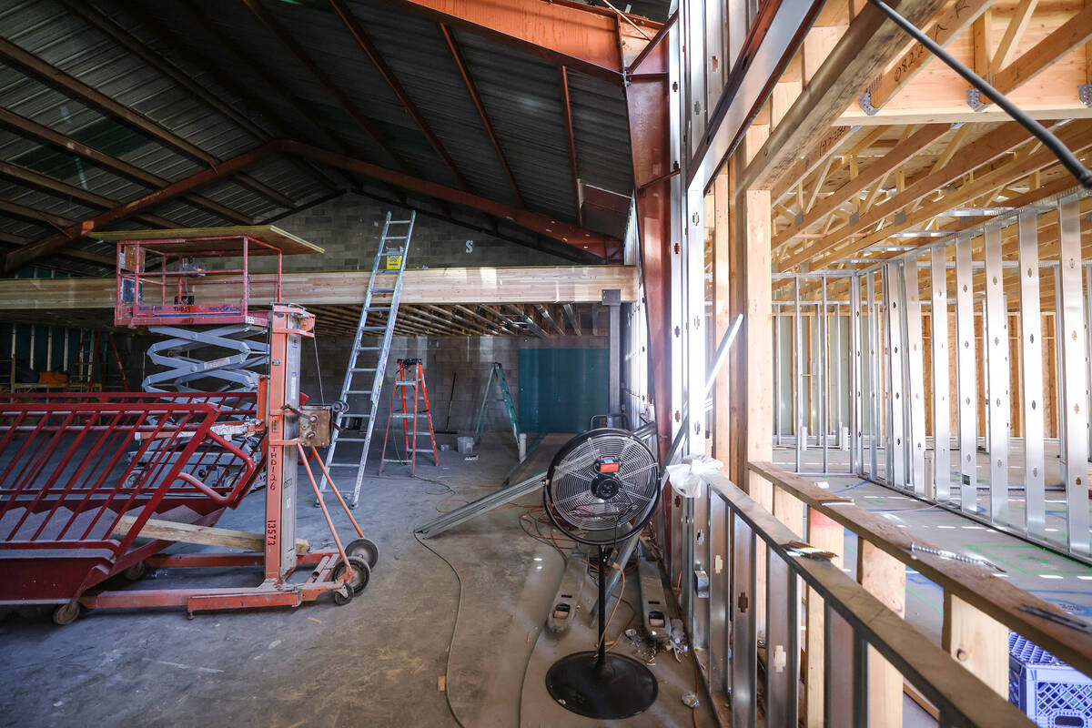 The loft, where seating and a small bar will be, at the new Esther’s Kitchen under const ...