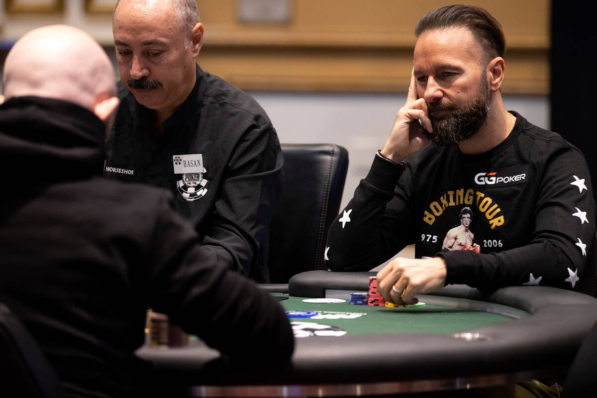 Professional poker player Daniel Negreanu in a high roller six handed no-limit hold’em e ...