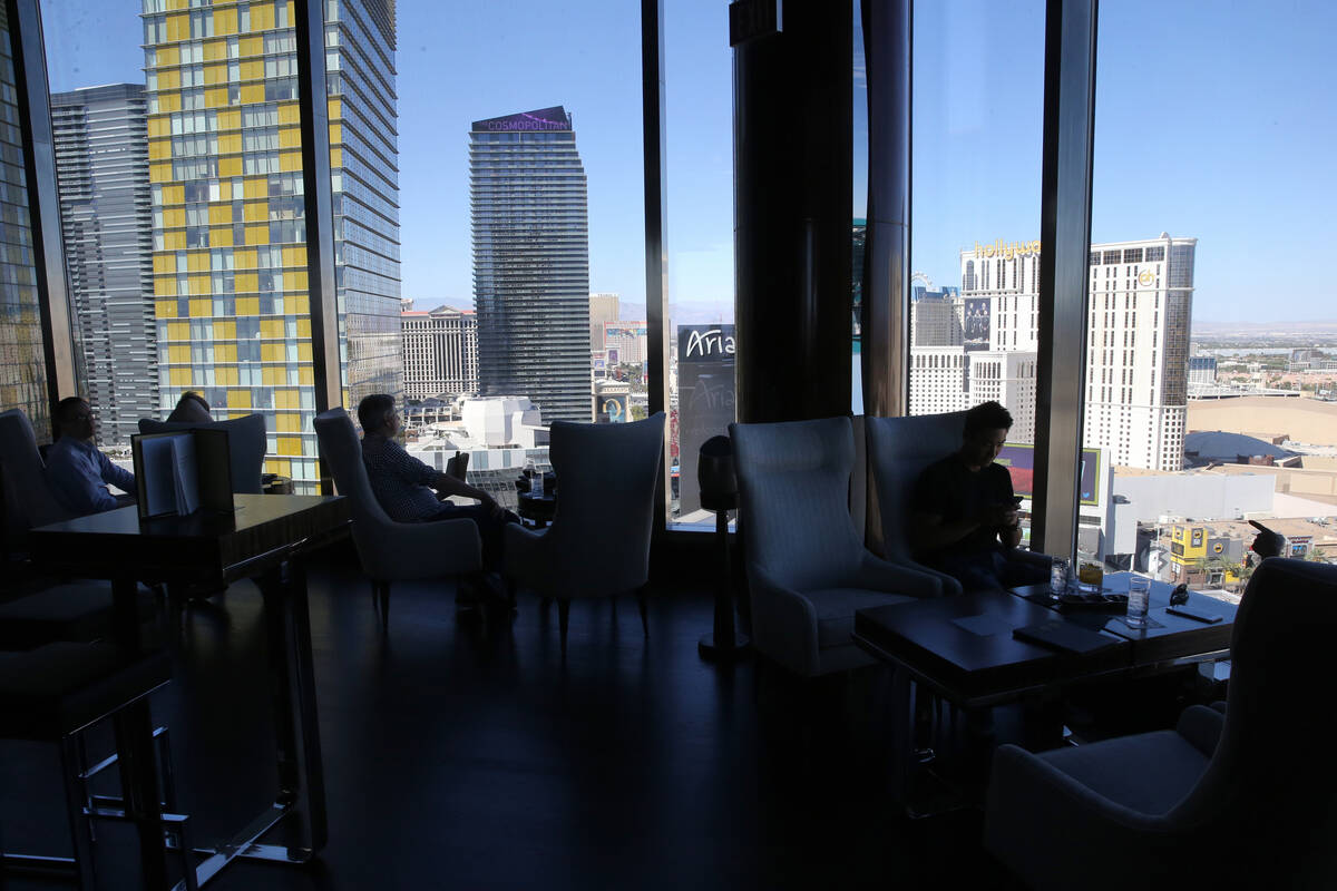 The Sky Bar at the Waldorf Astoria features new furniture on the first day for the new Las Vega ...