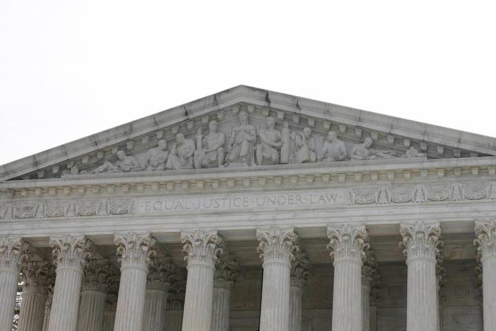 The Supreme Court is seen, Friday, June 30, 2023, as decisions are expected in Washington. (AP ...