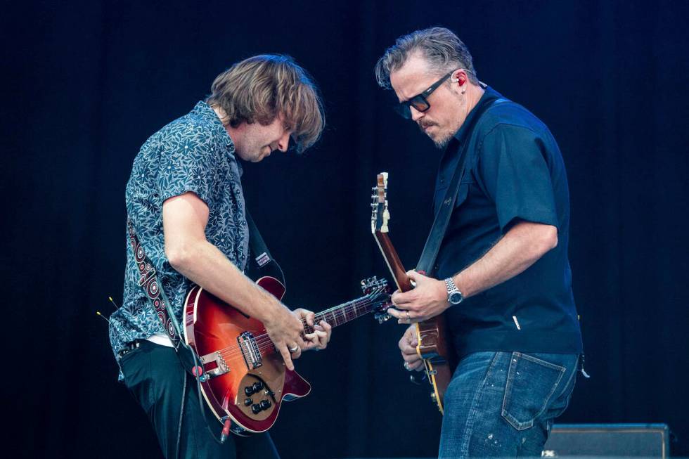 Sadler Vaden, left, and Jason Isbell of Jason Isbell and the 400 Unit perform at Bourbon and Be ...