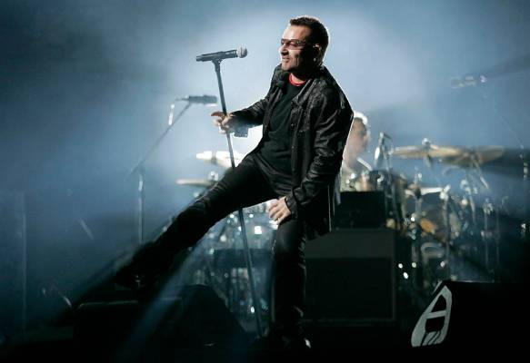 U2 plays at Sam Boyd Stadium in Las Vegas on Oct. 23, 2009. (Las Vegas Review-Journal)