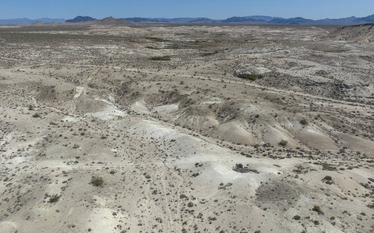 An aerial view of Ash Meadows National Wildlife Refuge area, in the Amargosa Valley of southern ...