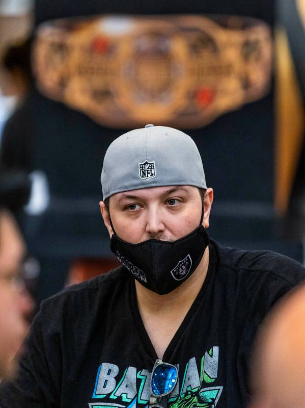 Rob Mercer watches the play during the final starting flight of World Series of Poker $10,000 b ...