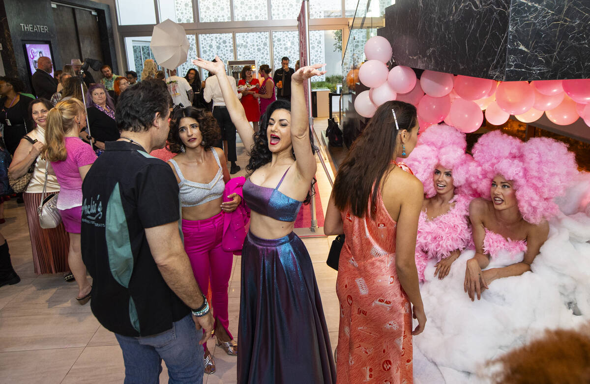 John Katsilometes, left, Anais Thomassian, second from, left, and Melody Sweets, center, talk d ...