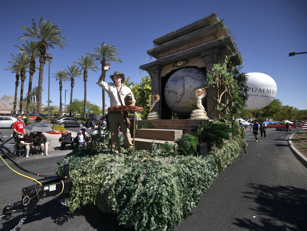 A new float called “Indiana Jones Experience,” is seen during the annual Summerli ...