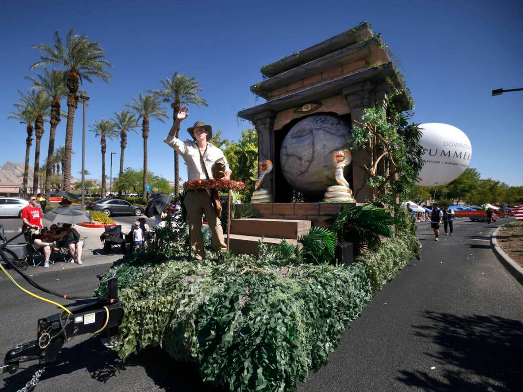 A new float called “Indiana Jones Experience,” is seen during the annual Summerli ...