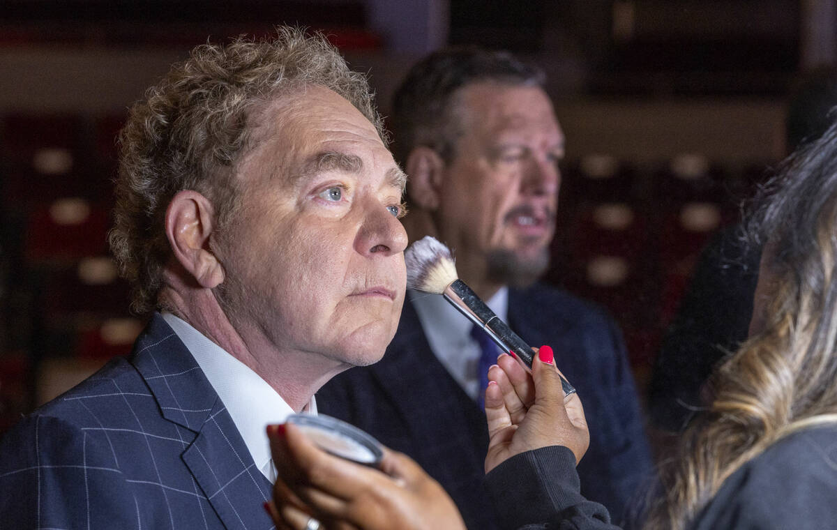 Teller, left and Penn Jillette are seen at the Palms on Tuesday, May 16, 2023, in Las Vegas. (L ...