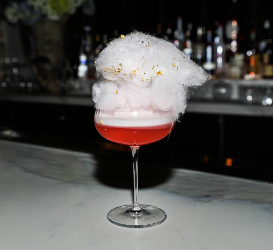 The French Poodle cocktail is available at Vanderpump à Paris. (Rachel Aston/Las Vegas Revie ...