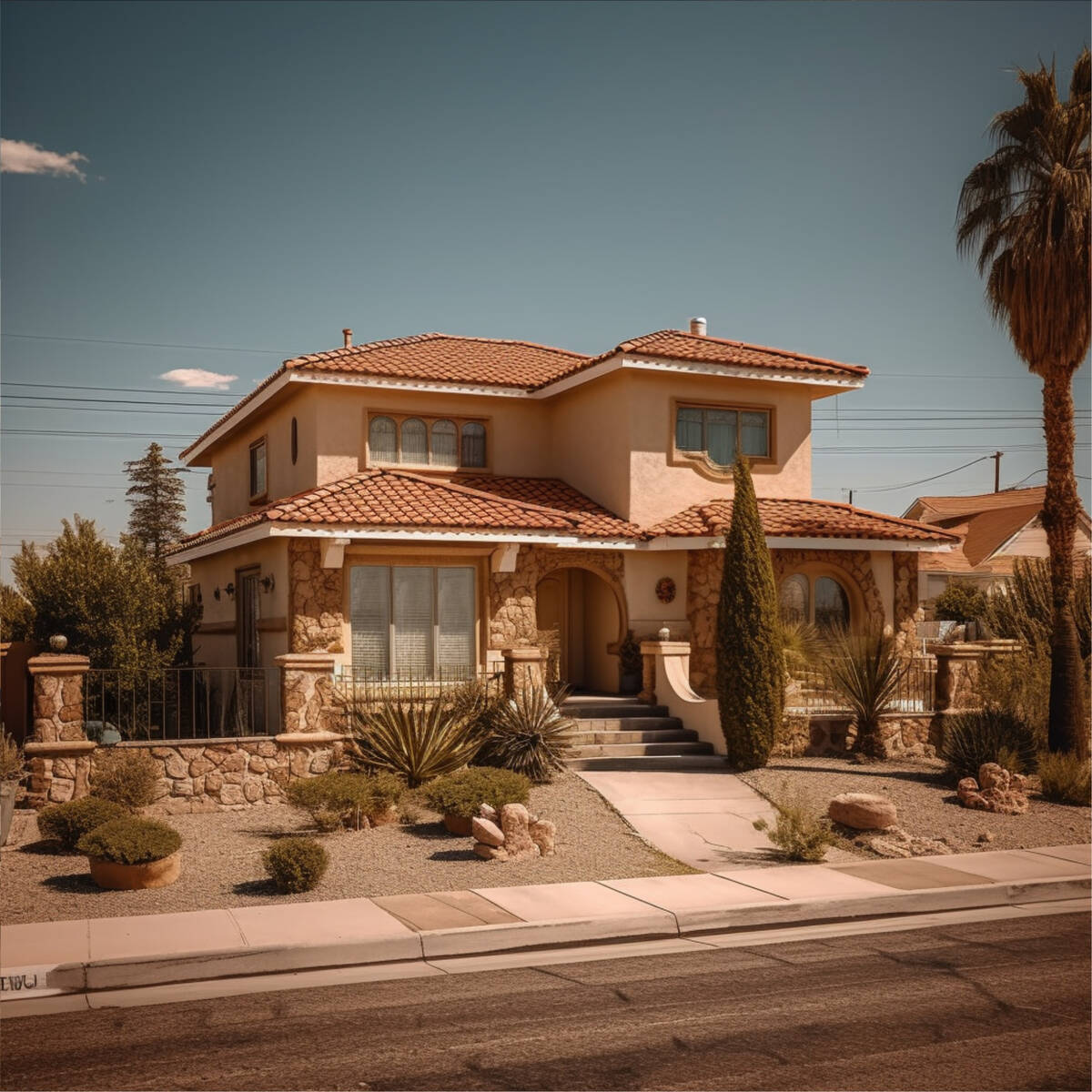 This is what AI thinks a typical home in Nevada looks like: (Midjourney)