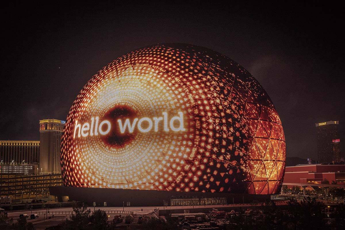 The Sphere was on full display on Tuesday, July 4, 2023, in Las Vegas. (Sphere Entertainment)