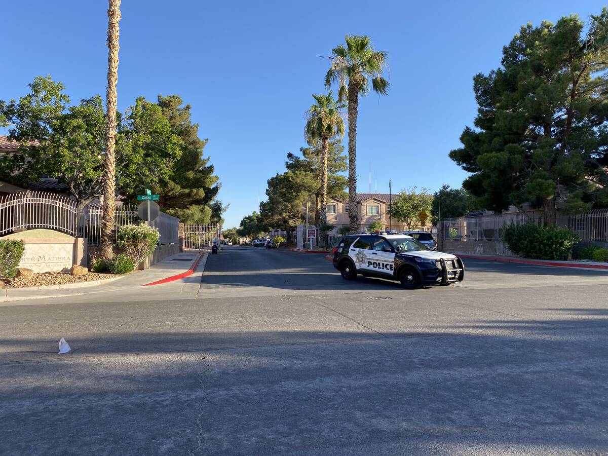 Las Vegas police investigated a homicide in the 2500 block of Sierra Bello Avenue on Friday, Ju ...