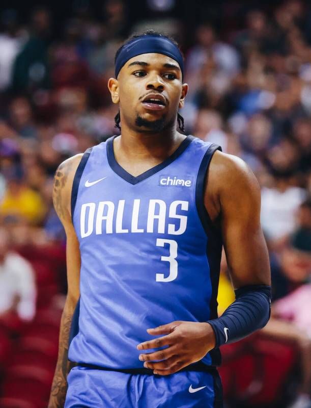 Dallas Mavericks shooting guard Jaden Hardy is seen during an NBA Summer League game against th ...