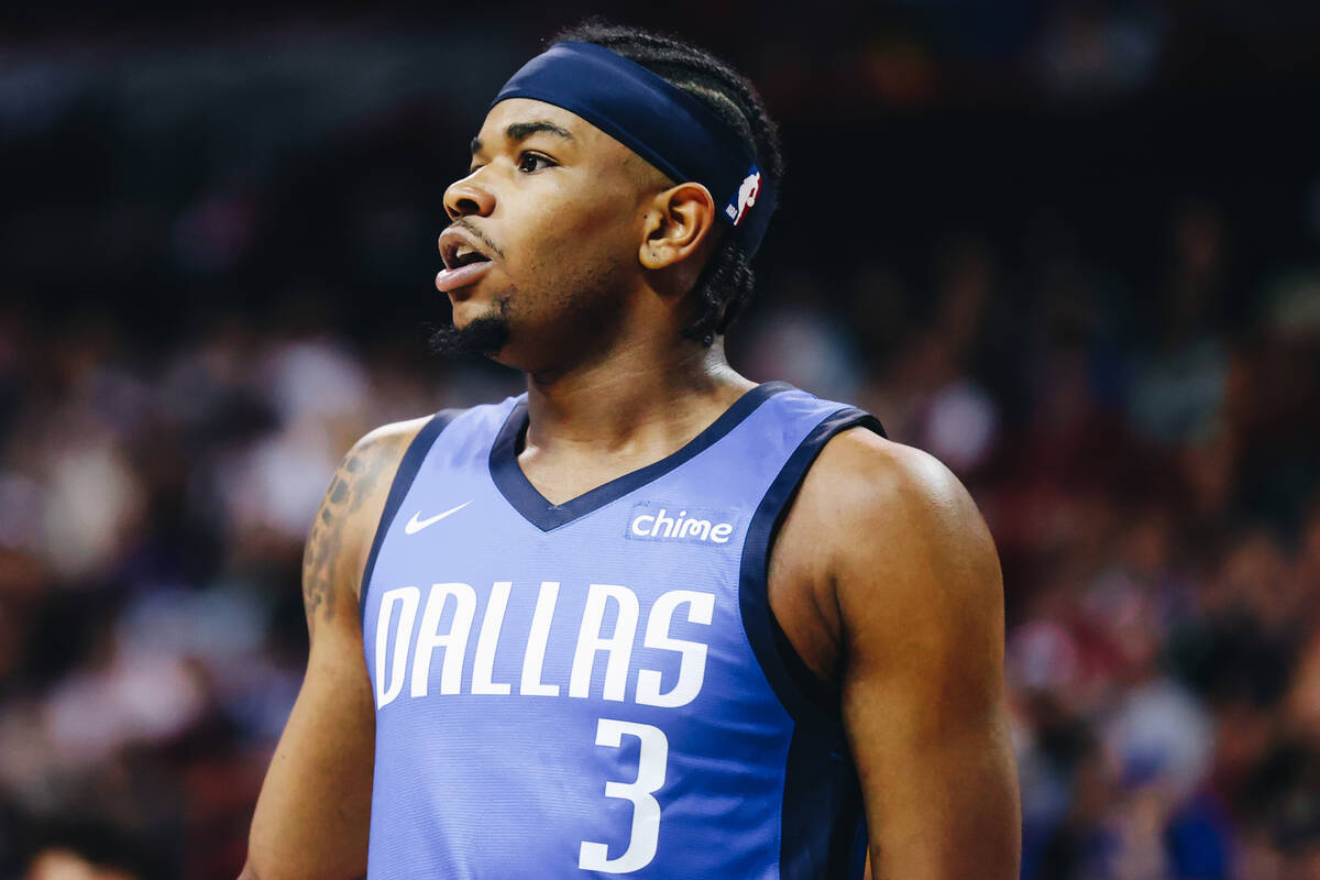 Dallas Mavericks shooting guard Jaden Hardy is seen during an NBA Summer League game against th ...