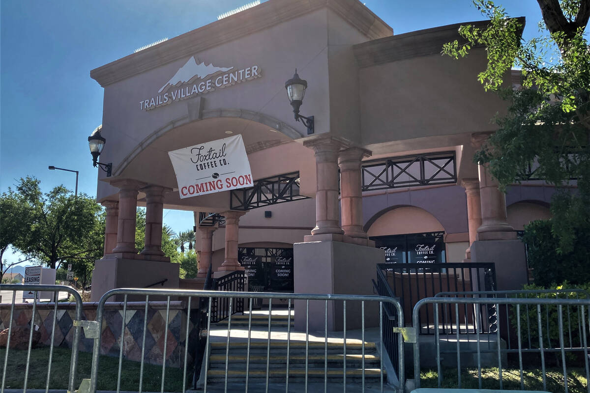 Signs are up in July 2023 for Foxtail Coffee Co., coming to the former Starbucks on Village Cen ...