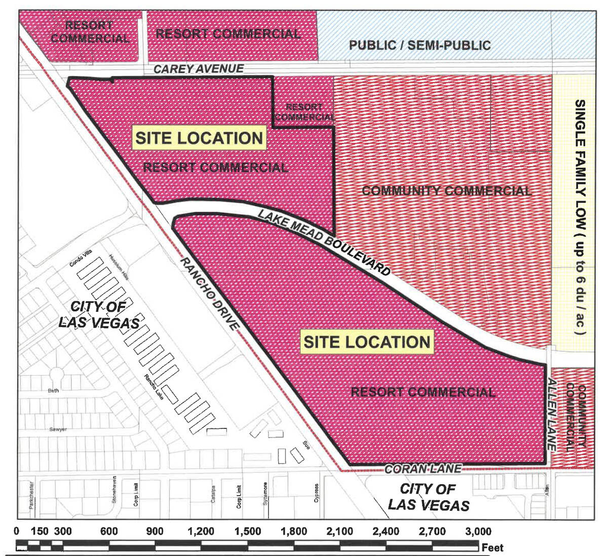 A preliminary use concept for the former Texas Station site.