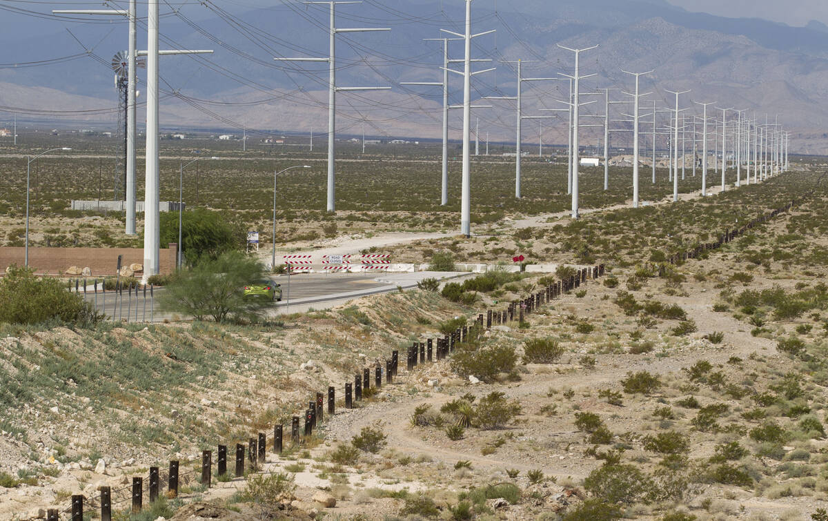 Wooden posts mark the boundary at Tule Springs Fossil Beds National Monument in Las Vegas in Se ...