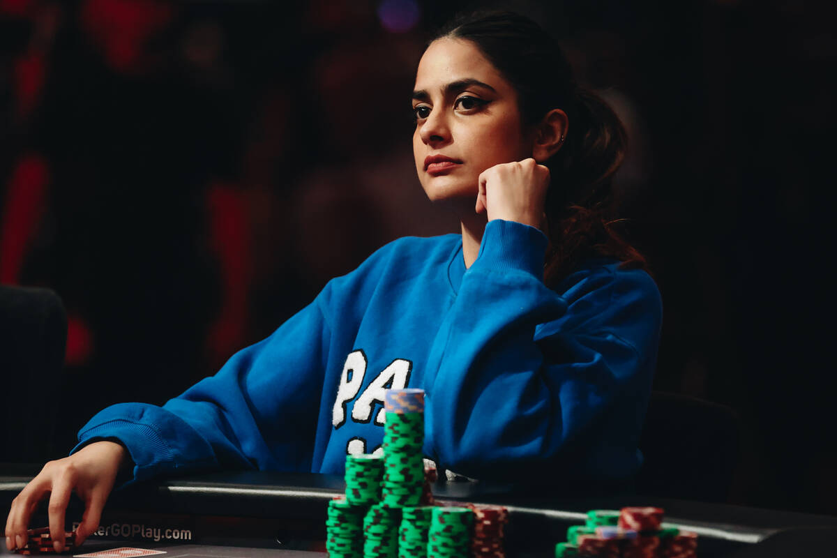 Nikita Luther competes during the World Series of Poker $10,000 buy-in no No-limit Hold &#x2018 ...