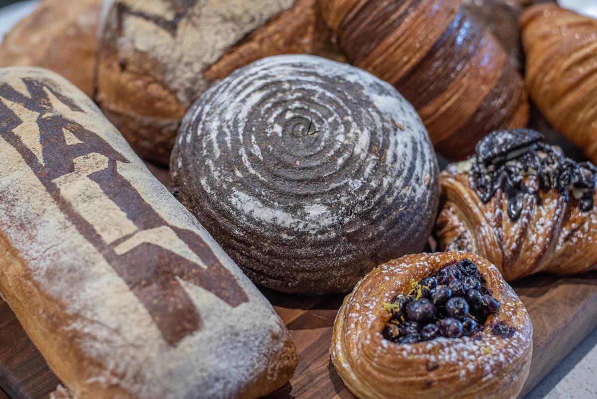 Pastries and breads from the breakfast and bakery menu at 1228 Main, opened in June 2023 at 122 ...