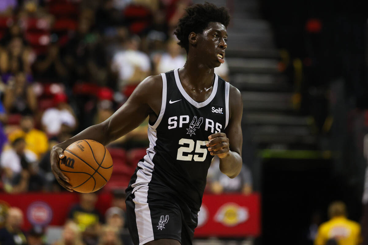 San Antonio Spurs guard/forward Sidy Cissoko (25) drives down the court during an NBA Summer Le ...