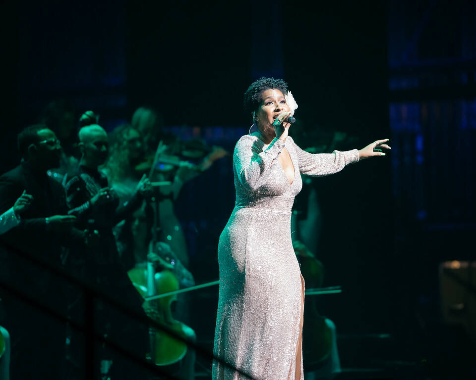 Serena Henry is shown with David Perrico's Pop Symphonic orchestra Reynolds Hall at the Smith C ...