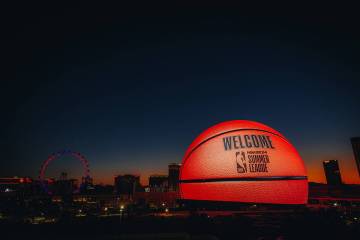 To celebrate the beginning of the 2023 NBA Summer League in Las Vegas, Sphere transformed the E ...