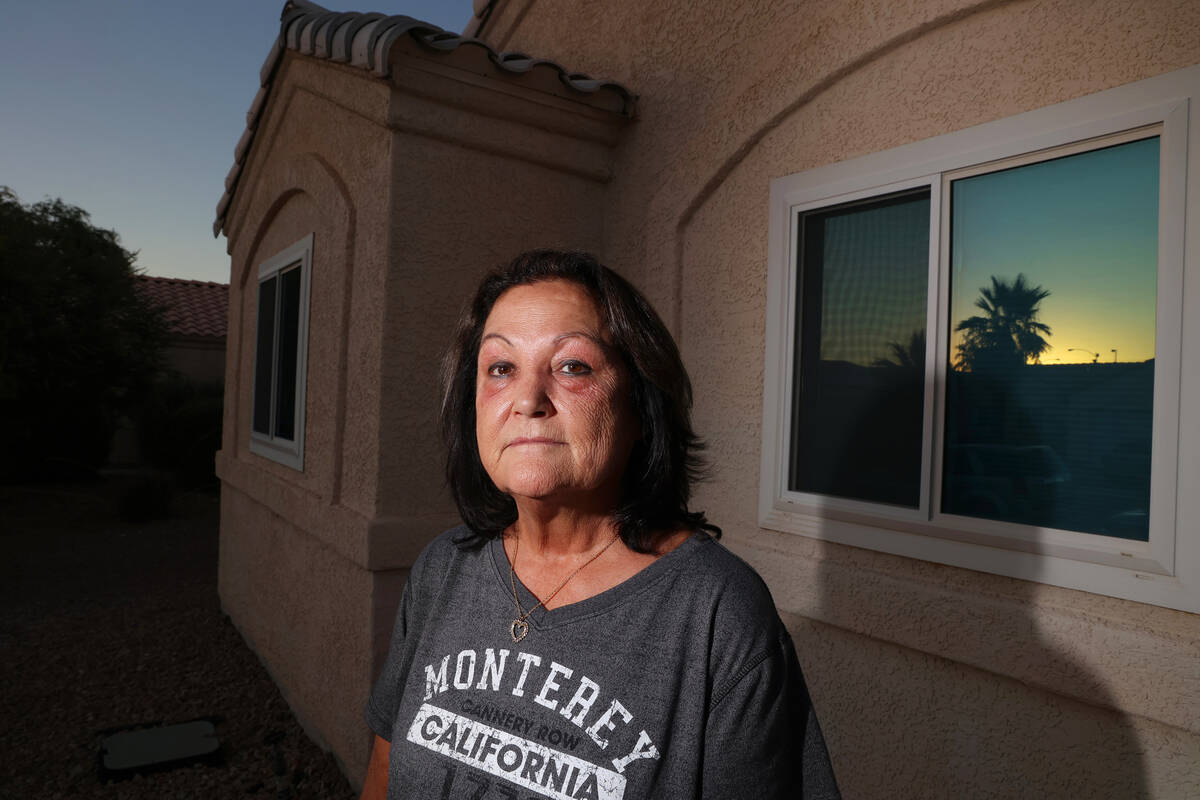 Royanne McNair, 69, stands for a photo outside her home Saturday, July 15, 2023, in North Las V ...