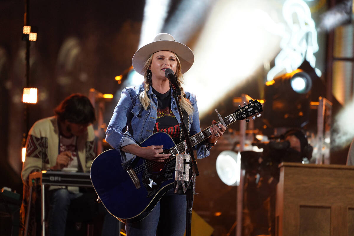 Miranda Lambert performs onstage during rehearsal for the 2022 CMT Music Awards on April 10, 20 ...