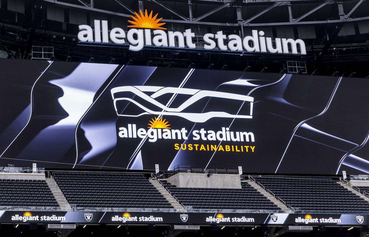 Allegiant Stadium is now LEED Gold certified due to the numerous sustainability programs employ ...