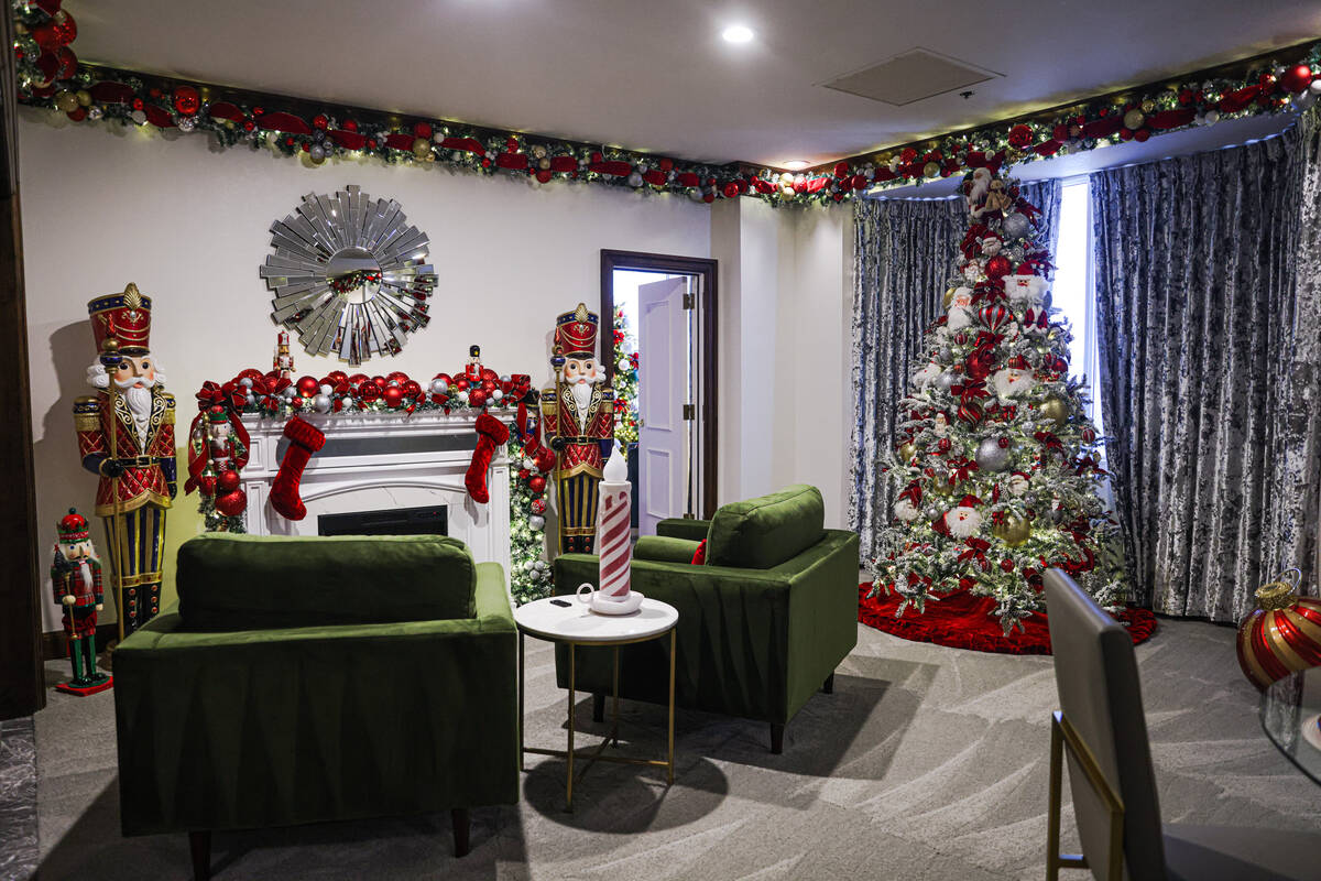 The Christmas suite, one of the themed suites at the Westgate hotel-casino in Las Vegas, Wednes ...