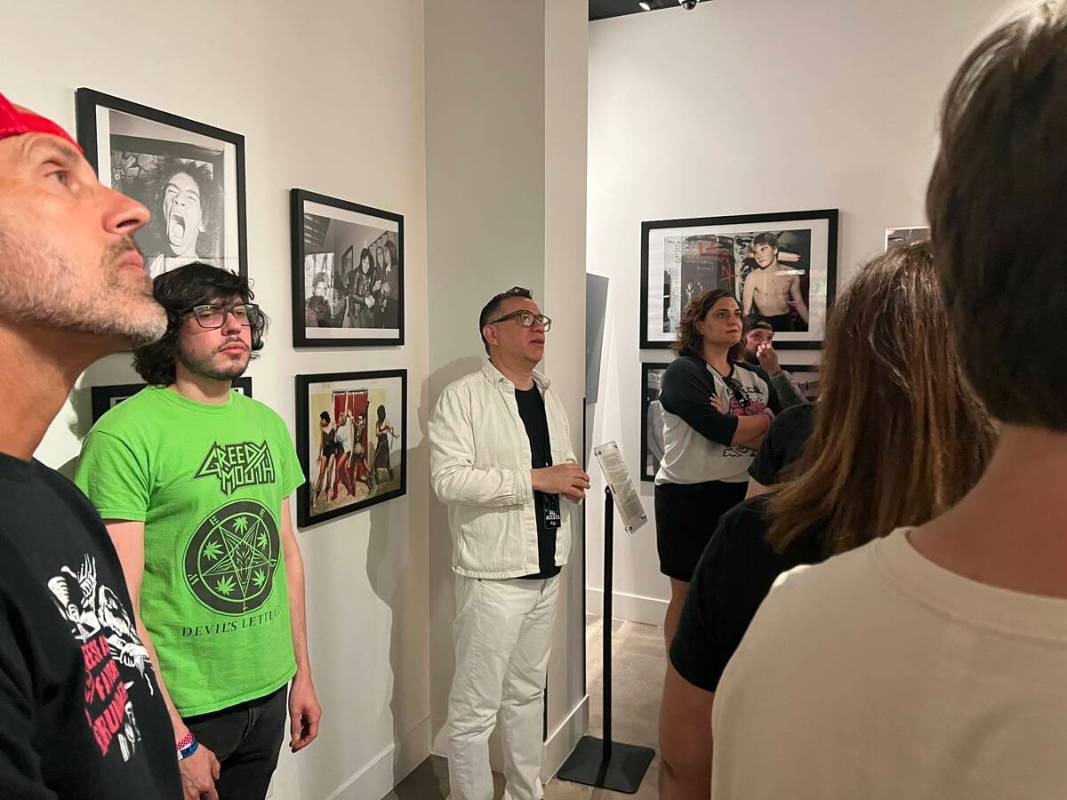 Fred Armisen leads a tour at Punk Rock Museum in Las Vegas on Sunday, July 23, 2023 (The Vox Ag ...