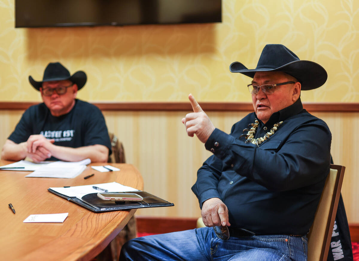 Ronnie Brugh speaks to the Review-Journal in a conference room at the South Point in Las Vegas, ...