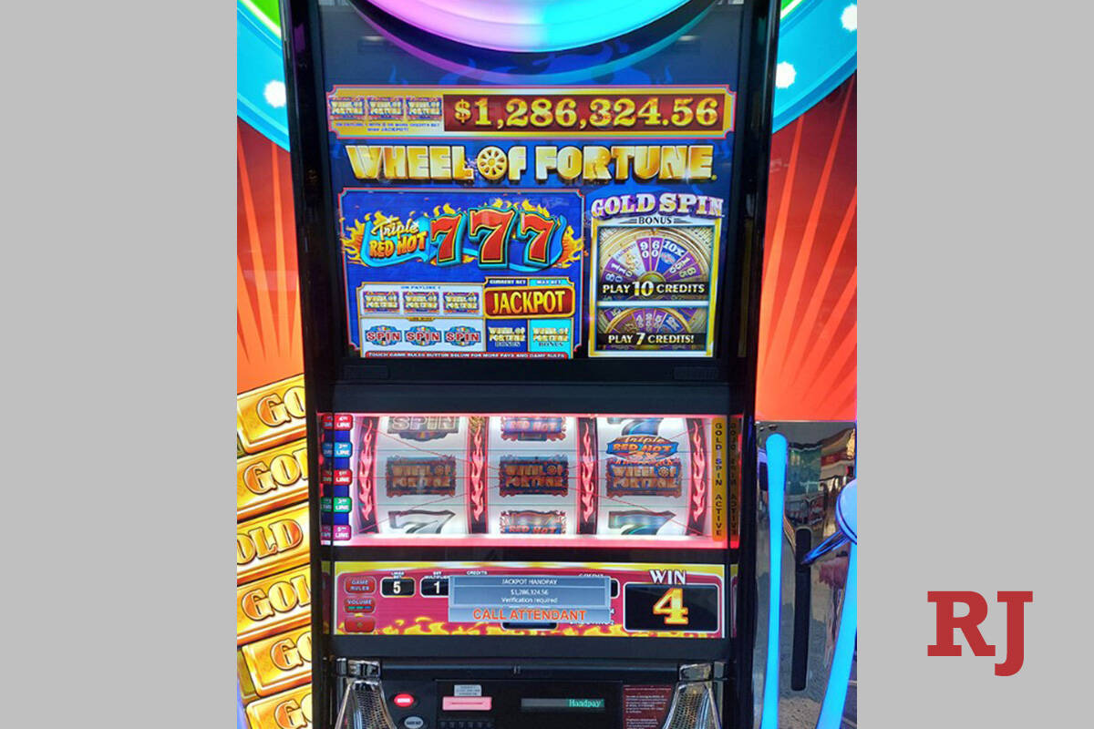 A slots player at Harry Reid International Airport won $1,286,326 on a Wheel of Fortune machine ...