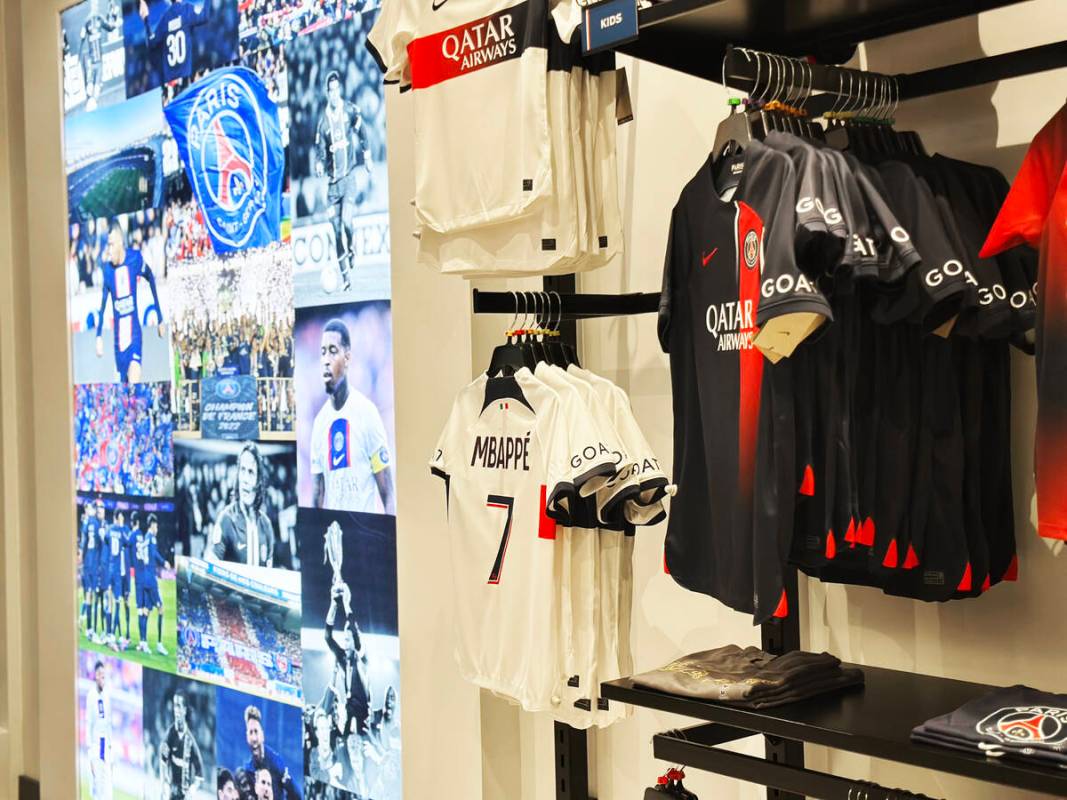 The Paris Saint-Germain store inside the Forum Shops at Caesars Palace. (Mick Akers/Las Vegas R ...