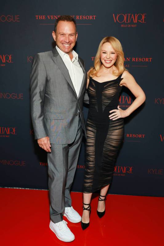 LOS ANGELES, CALIFORNIA - JULY 27: (L-R) Michael Gruber, CCO of The Venetian Resort and Kylie M ...