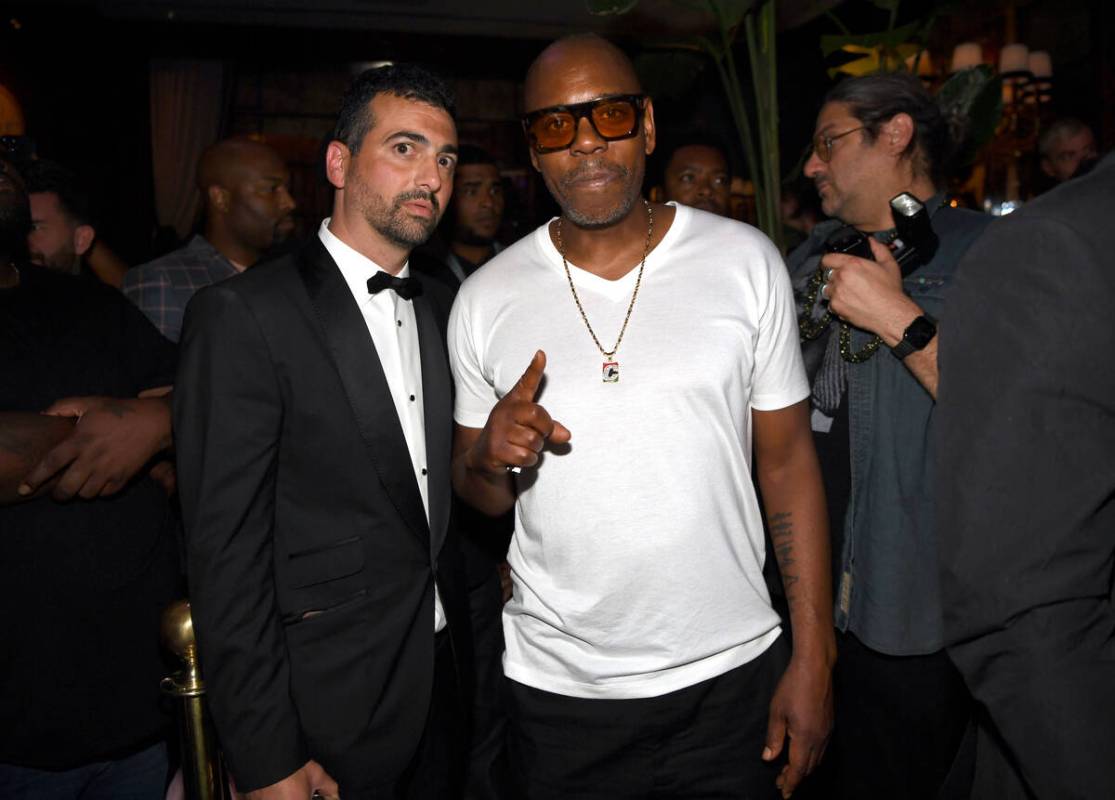 John Terzian and Dave Chappelle attend h.wood Group's grand opening of Delilah at Wynn Las Veg ...