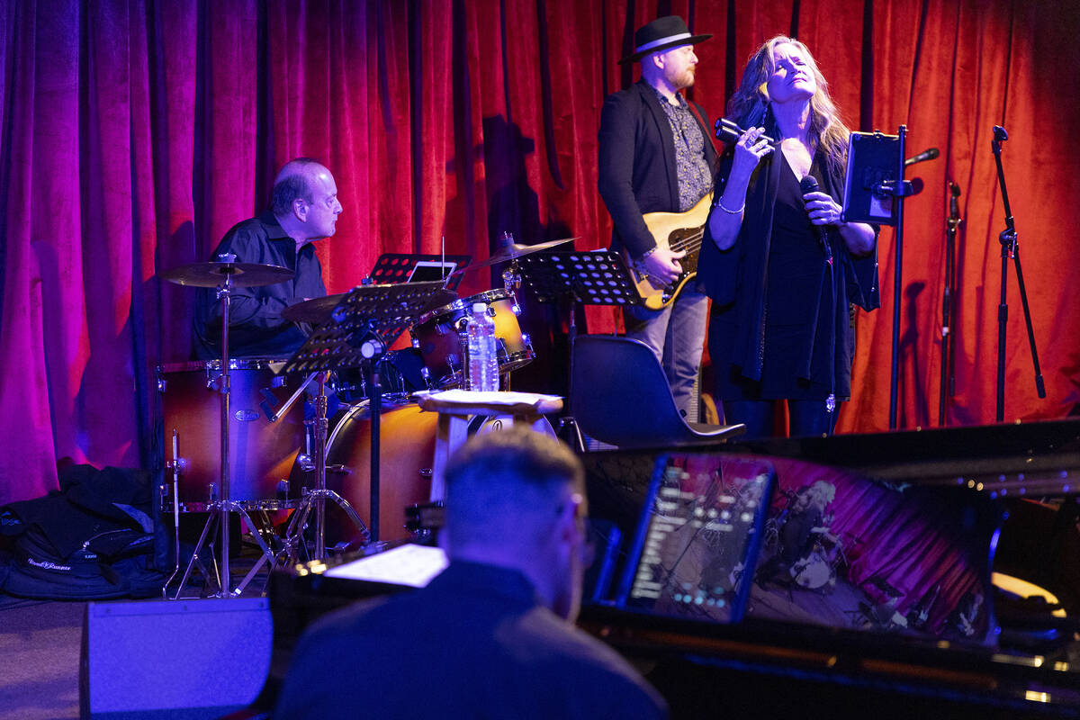 Michelle Rohl, right, performs with her jazz band at Maxan Jazz in Las Vegas, Saturday, Feb. 11 ...