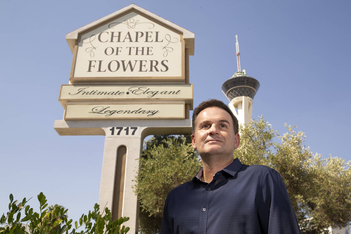 Donne Kerestic, CEO of Chapel of the Flowers, at the Las Vegas Boulevard wedding venue on Frida ...